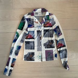 With Jean Printed Button Down